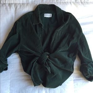 Vintage Corduroy Everest Green Button Up 🌲